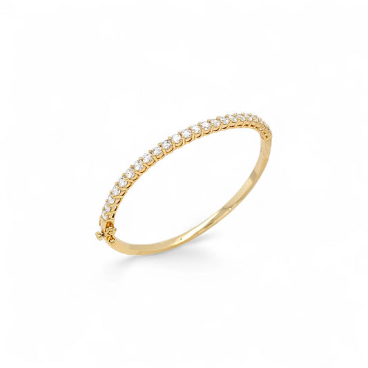 Bangle Viena Large | 18k gold plated brass | Italian craftmanship | Cubic zirconias