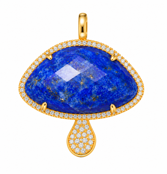 Natural Stone Mushroom Pendant