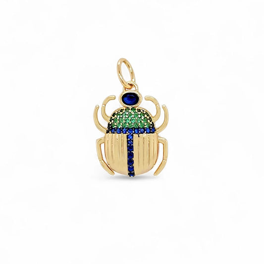 Scarab | 18k gold plated | Italian brass | Cubic Zirconia's
