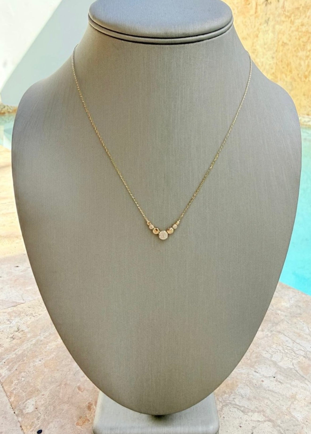 14K Dot Necklace