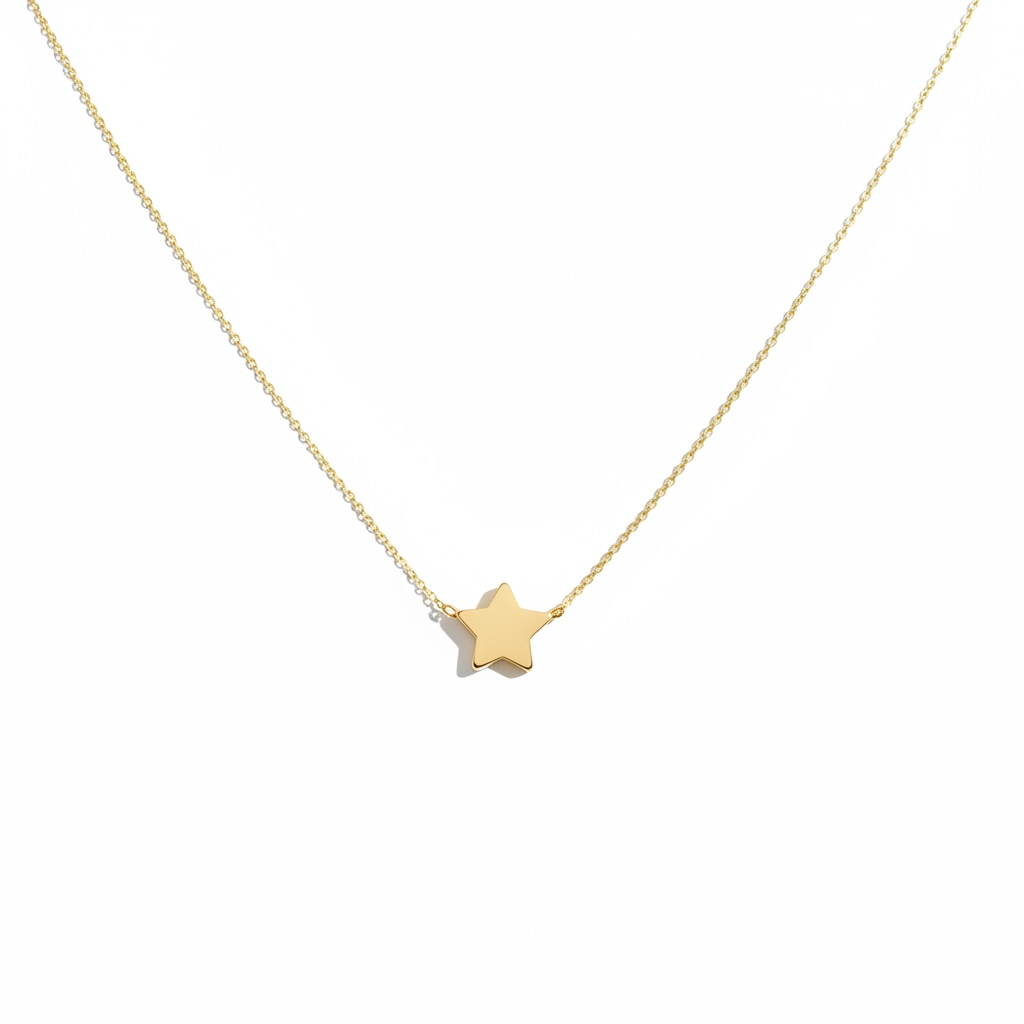 Adjustable 14K Star Choker Necklace