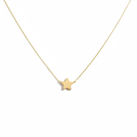 Adjustable 14K Star Choker Necklace