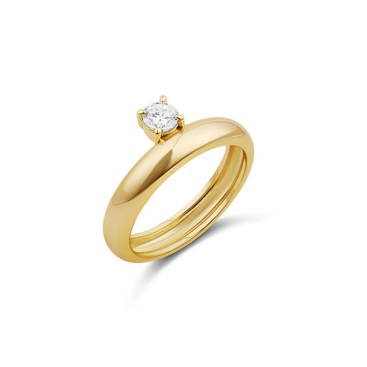 Round Solitaire Band Size 8