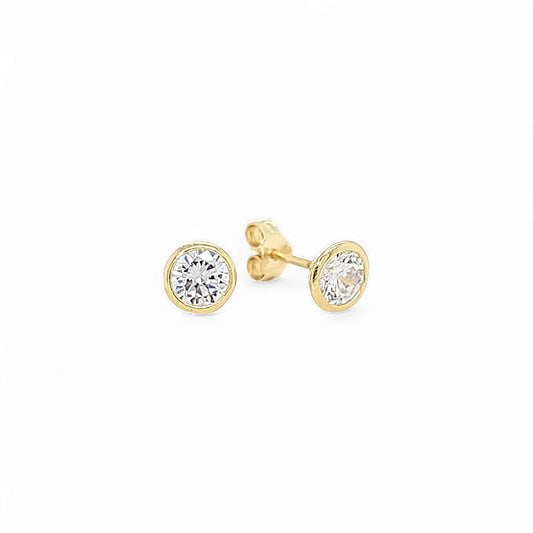 CZ Bezel Studs – 925 Sterling Silver | STUDS Collection