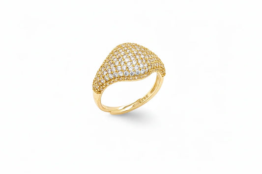 Pavé cz Pinky Ring – 18 GP Italian Craftsmanship | PINKY Collection