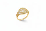 Pavé cz Pinky Ring – 18 GP Italian Craftsmanship | PINKY Collection