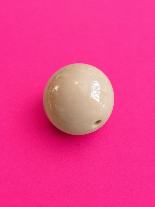 Cream Acrylic Sphere Bead