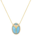 Elevated Scarab Turquoise Necklace