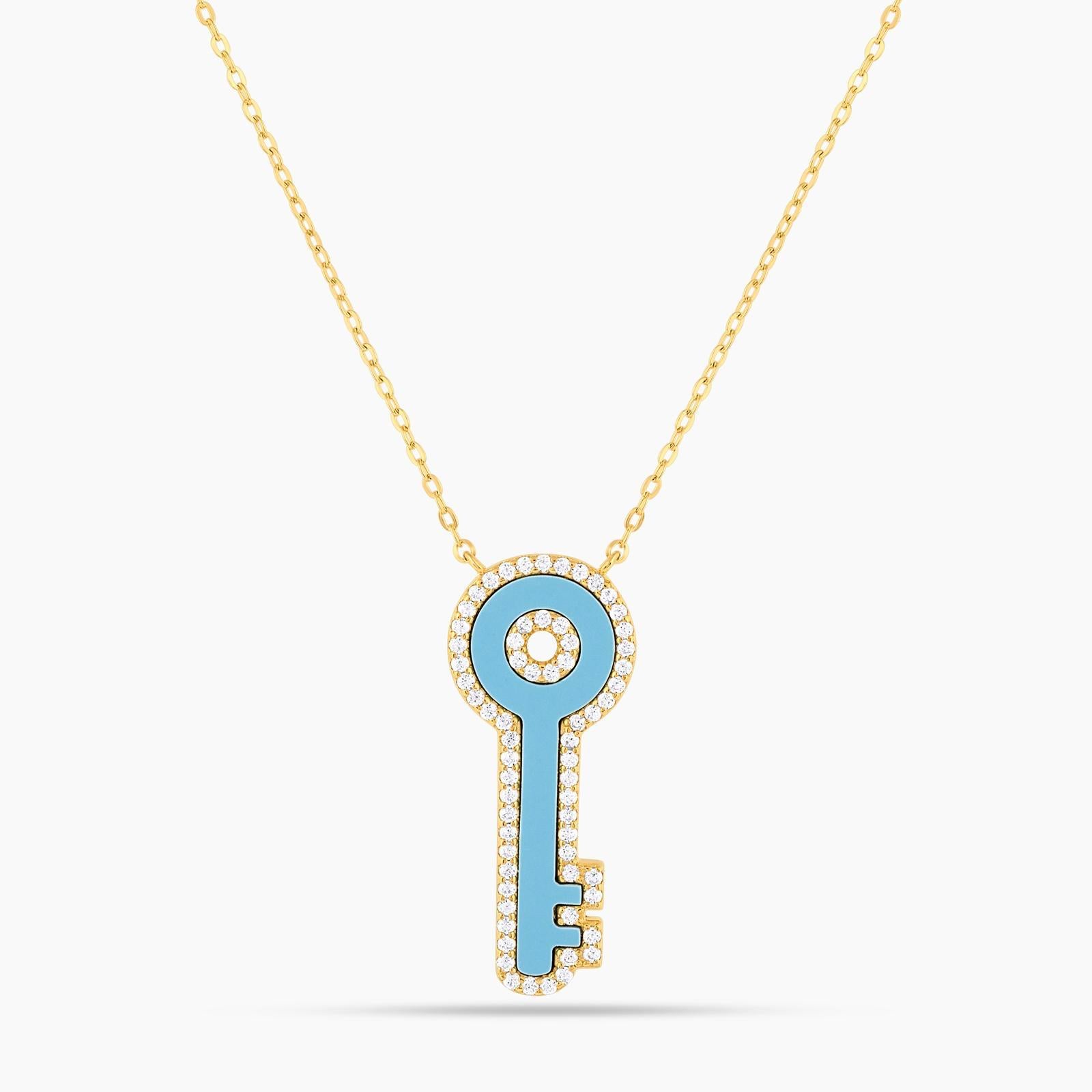 Elevated Key Turquoise Necklace