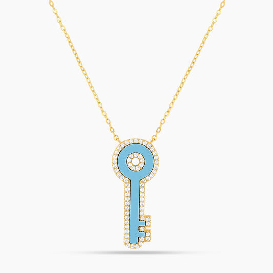 Elevated Key Turquoise Necklace