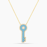 Elevated Key Turquoise Necklace