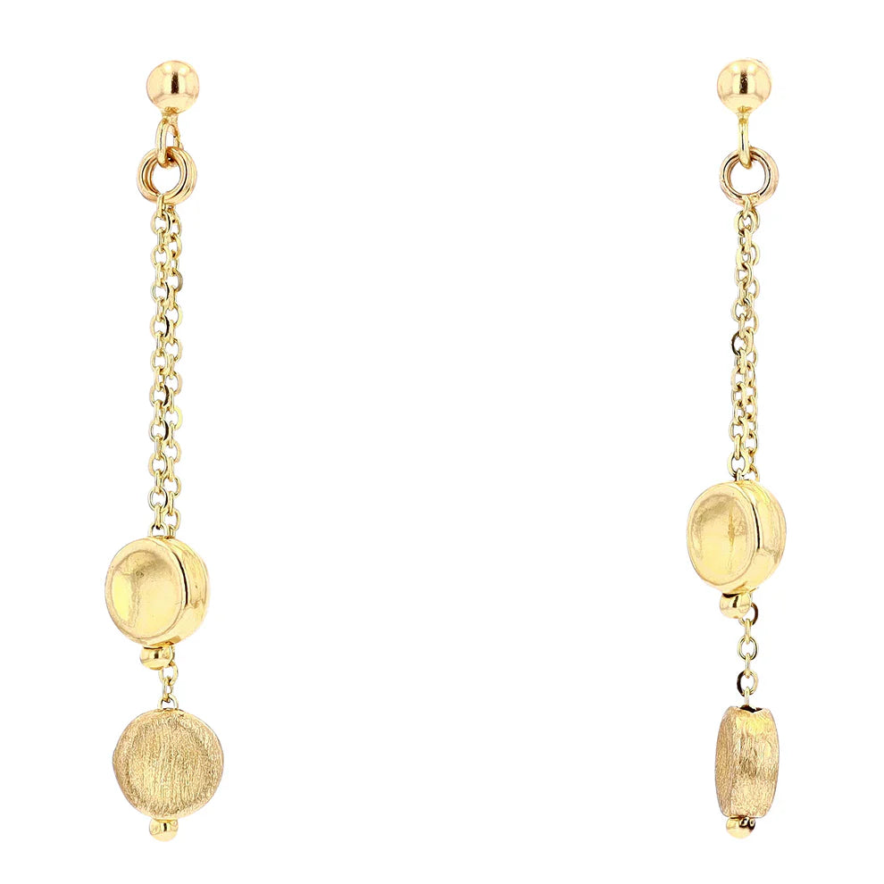 14K Gold Double Chain Earrings