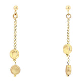 14K Gold Double Chain Earrings