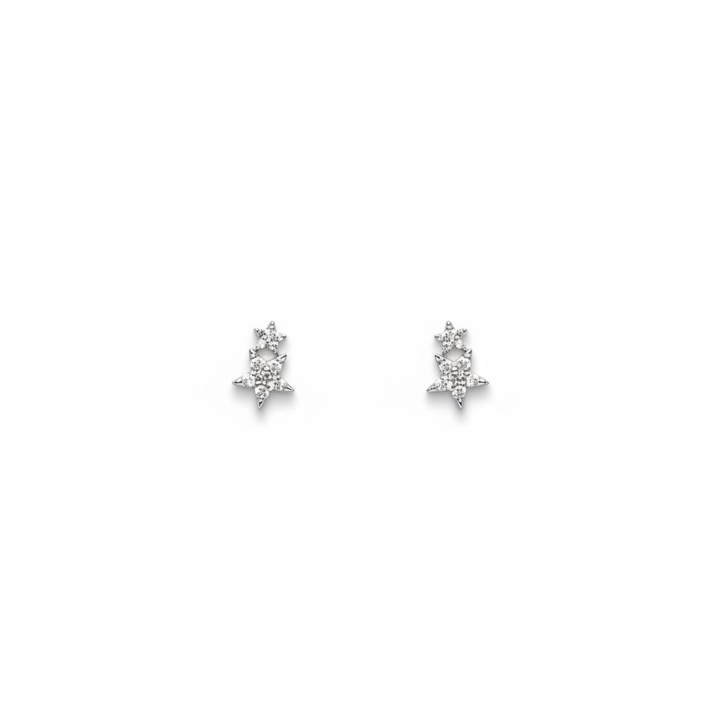 Mini Double Pave Star Studs