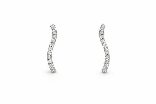 14K Wavy String Studs