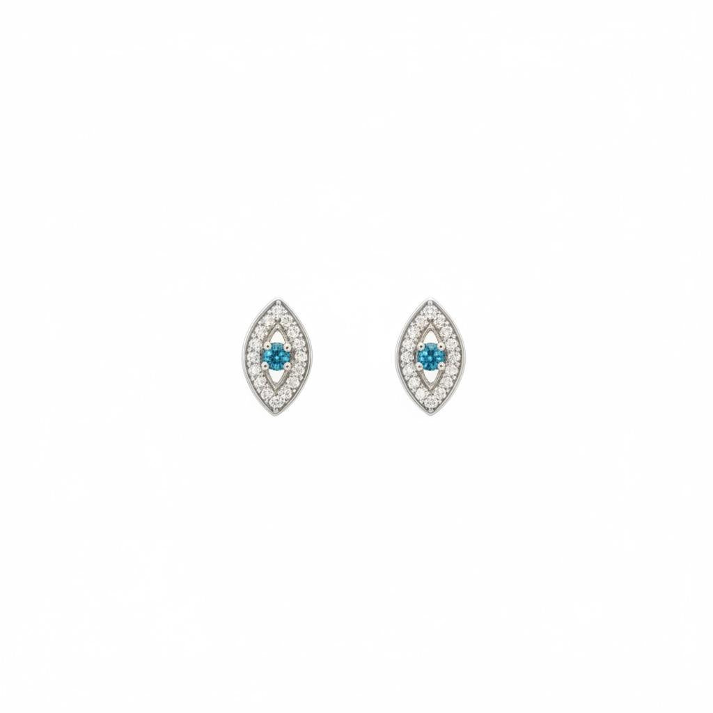 10K Gold Evil Eye Studs