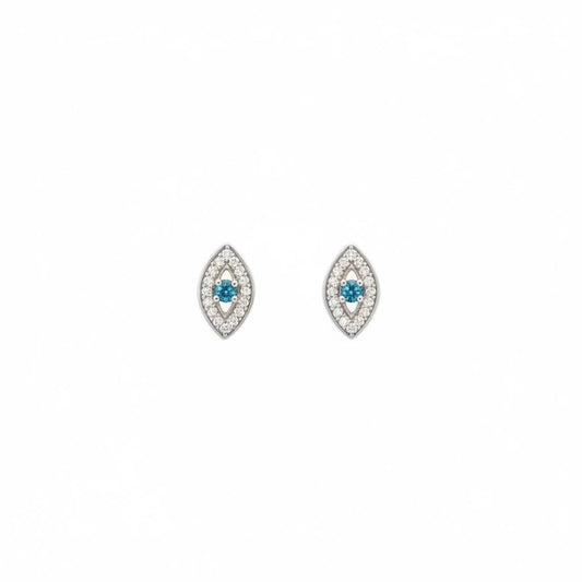10K Gold Evil Eye Studs