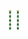 18K Gold Emerald Earring