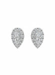 10K Pear Shaped Illusion Studs
