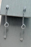 10K White Gold Dangle Earrings
