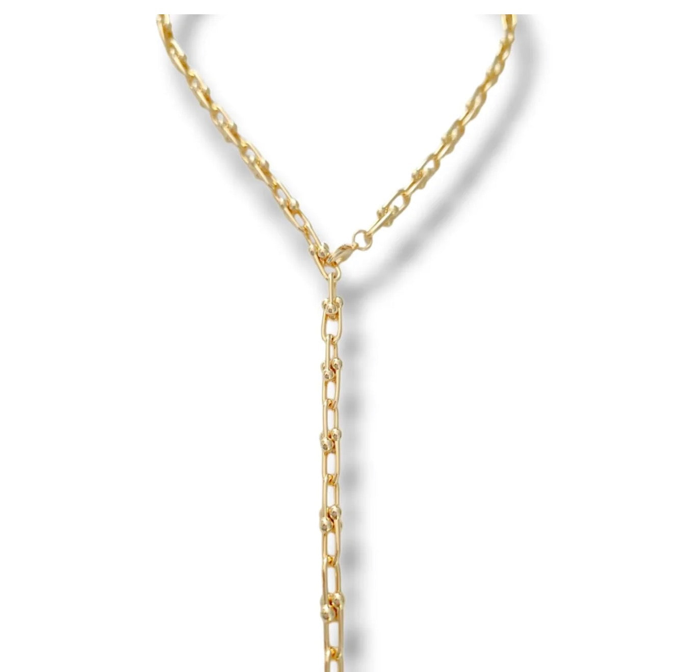 U link plain Necklace | 2 sizes Unisex | Multi-wear | 18k gold plated | Italian craftsmanship