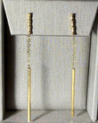 10K Bar Drop Earrings