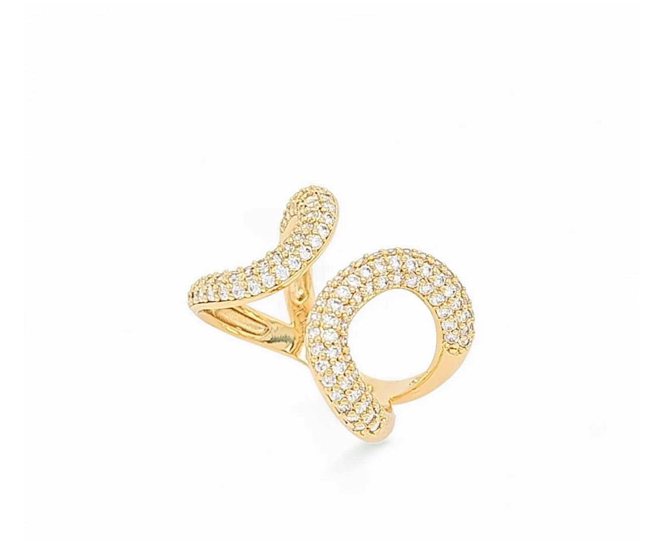 Ring Flair CZ – 18k Gold Plated | Open Front Collection