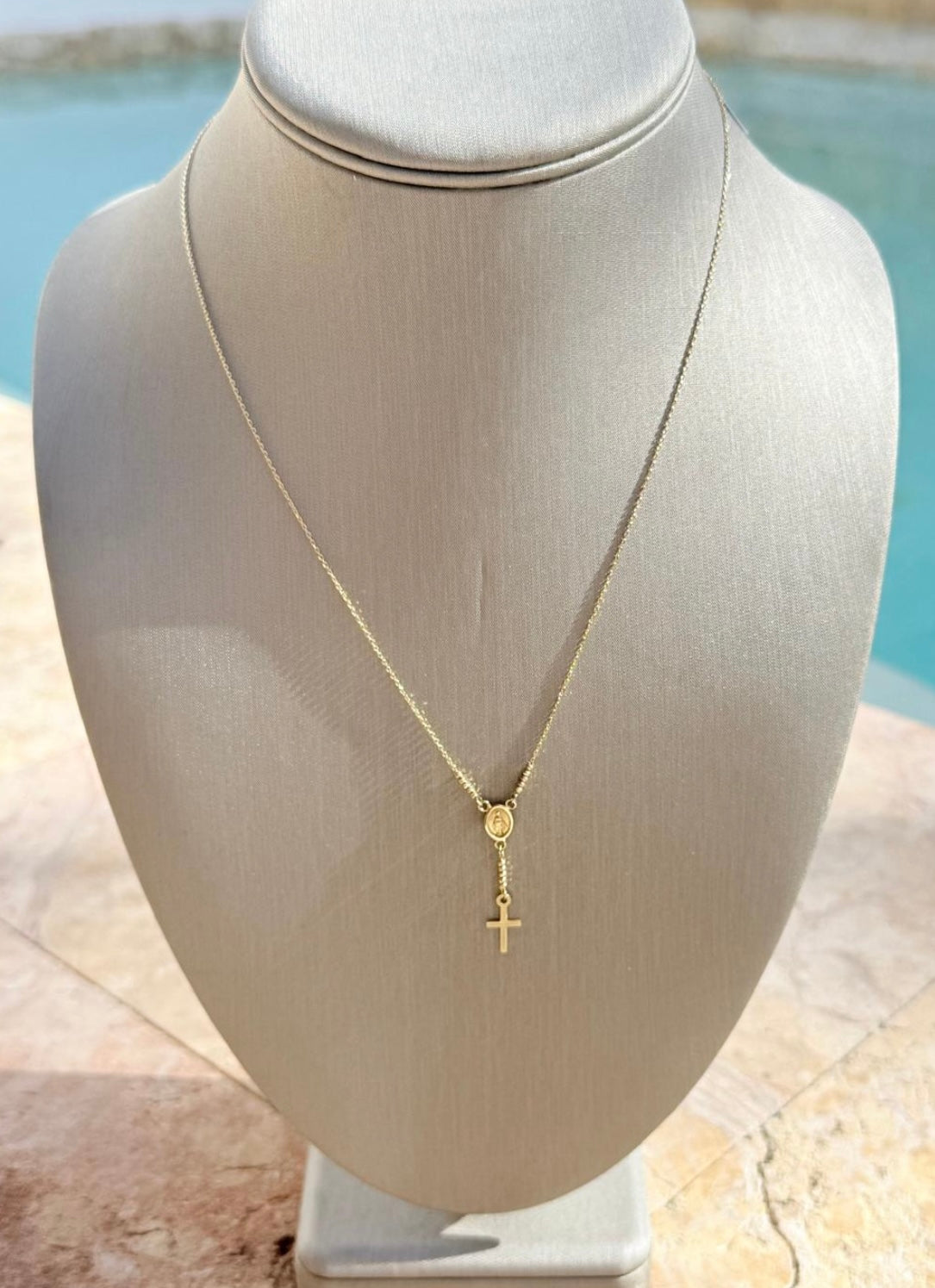 14K Diamond Bead Cut Necklace
