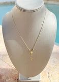 14K Diamond Bead Cut Necklace