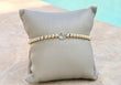Gold Filled Beads Blue Topaz Charm Elastic Bracelet