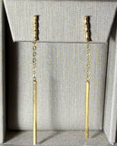 10K Bar Drop Earrings