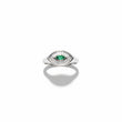 Baguette Eye Pinky Ring Size 4