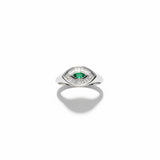 Baguette Eye Pinky Ring Size 4