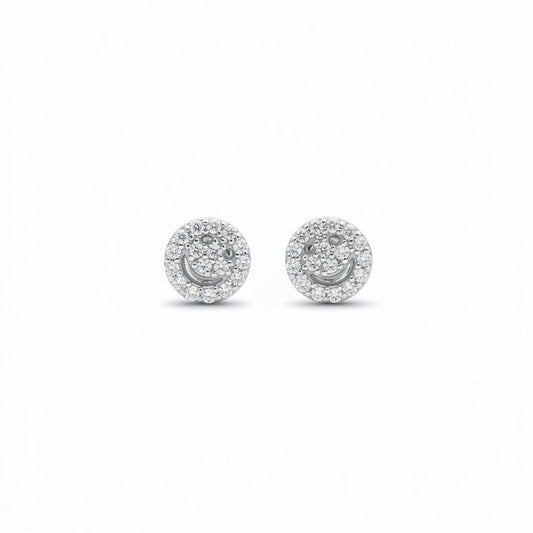Mini Smiley Stud Silver