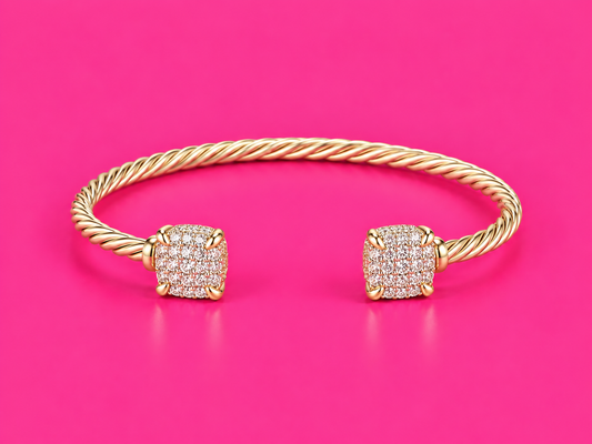 Pavé Cushion Cable Cuff