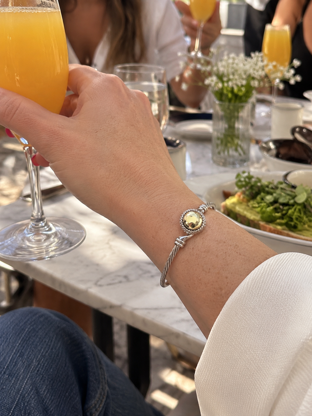 Celeste Two-Tone Bangle