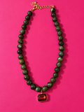 Black Cherry Gem Necklace