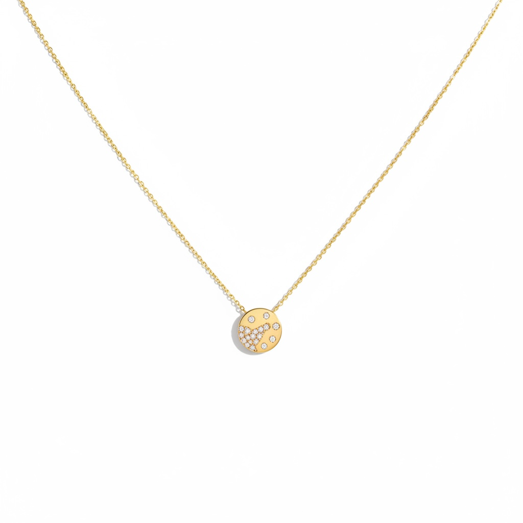 14K Diamond Circle