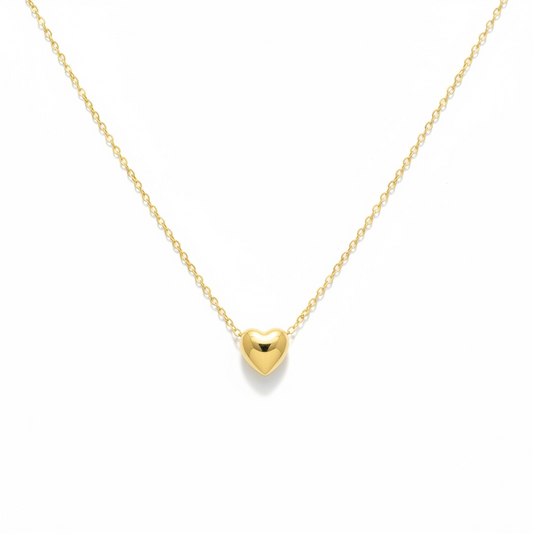 14K Puffed Heart