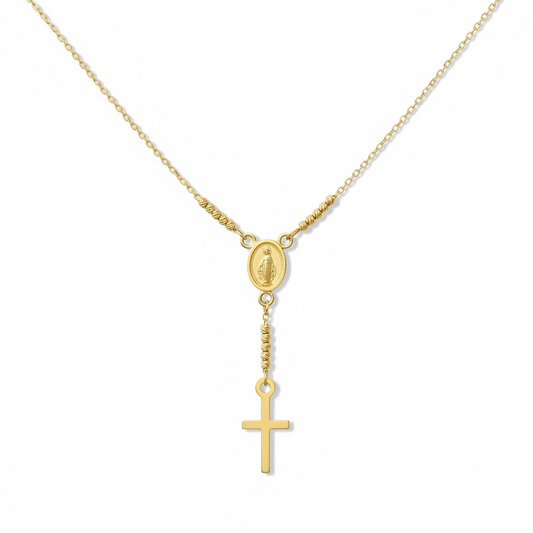 14K Diamond Bead Cut Necklace