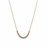 14K Bead Row Necklace