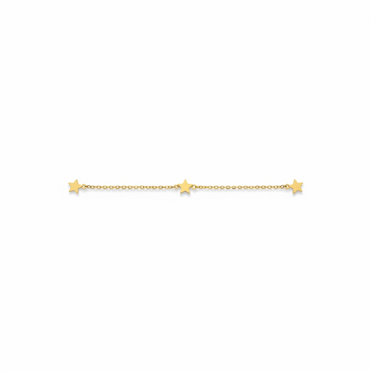 14K Gold Star Bracelet