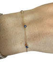 14K Gold Evil Eye Bracelet