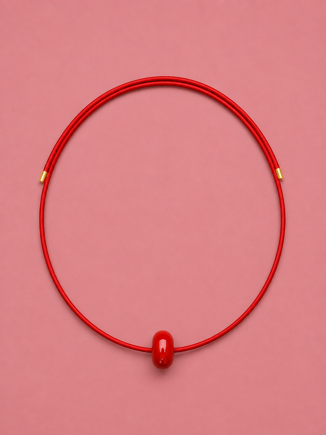 Cherry Red Ceramic Bead