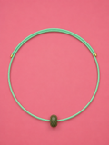 Olive Speckled Ceramic Bead