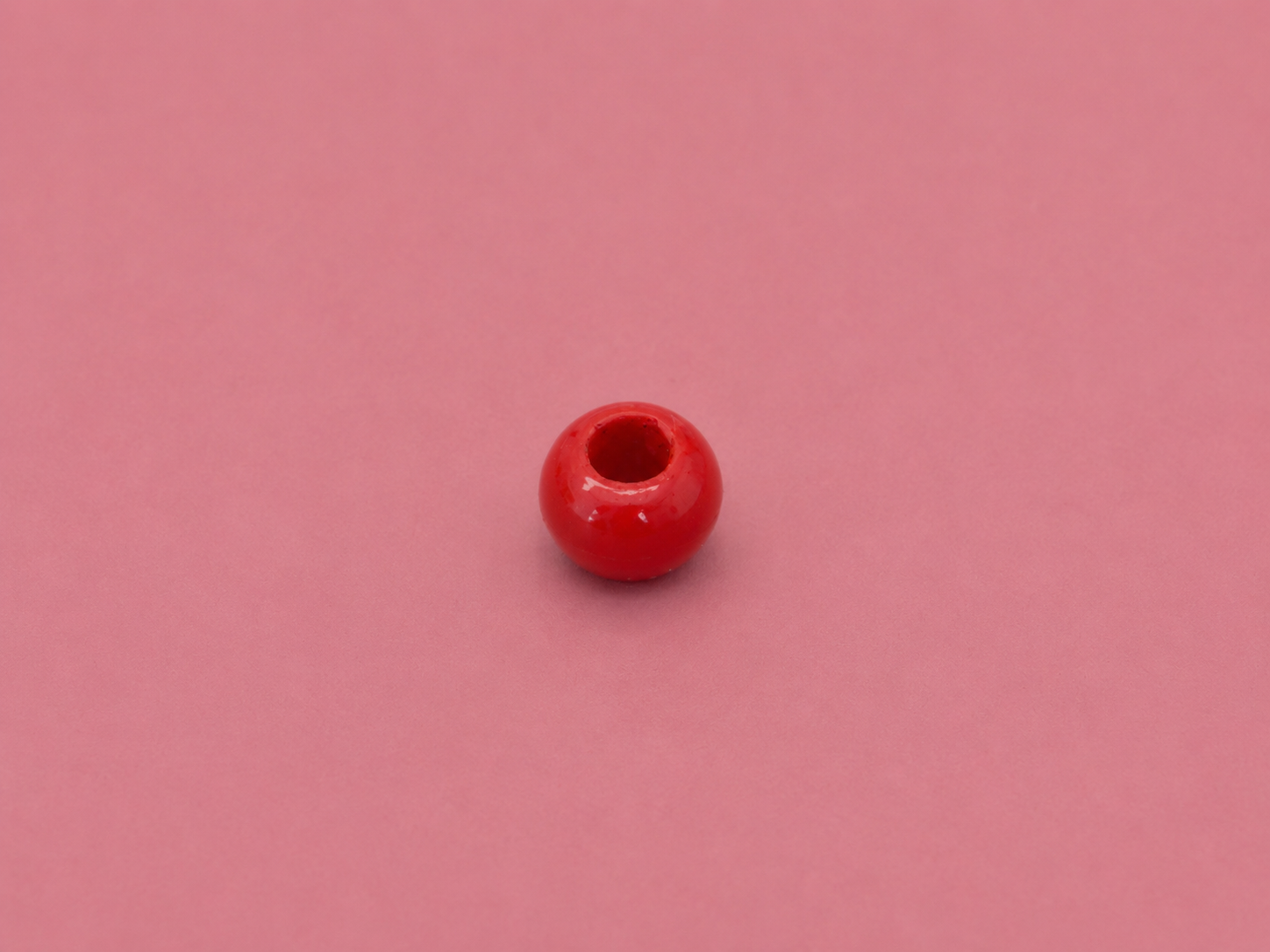 Cherry Red Ceramic Bead