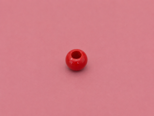 Cherry Red Ceramic Bead