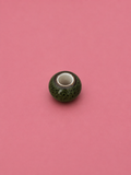 Olive Speckled Ceramic Bead