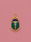 Green Jeweled Scarab Charm