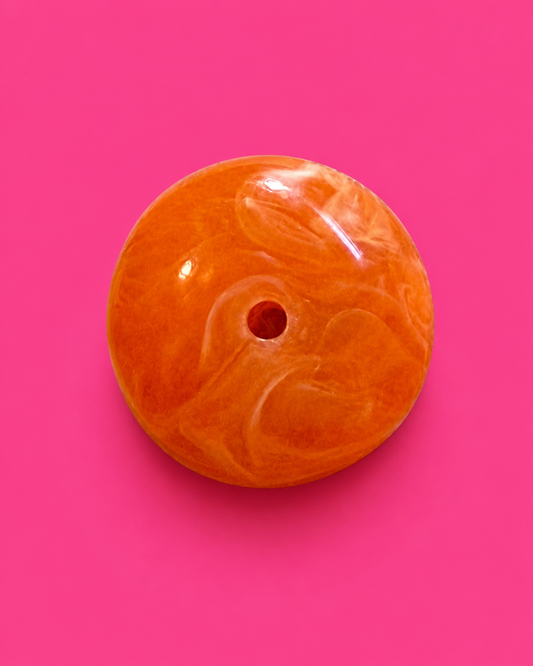 Tangerine Resin Bead